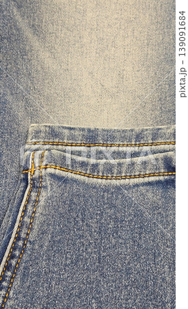 Close-up texture of blue stonewashed jeans 139091684