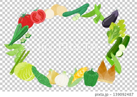 いろいろな野菜のフレームイラスト 139092487