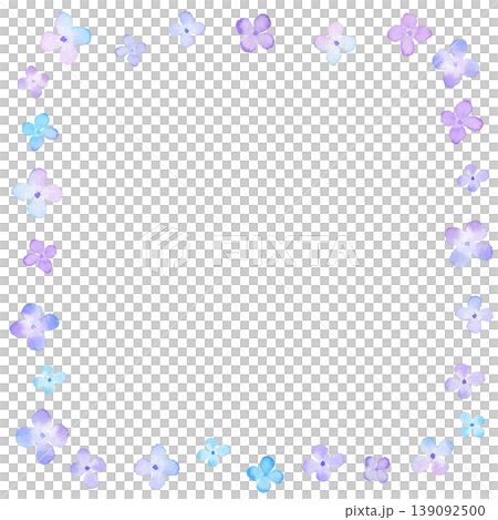 Watercolor hydrangea frame 139092500