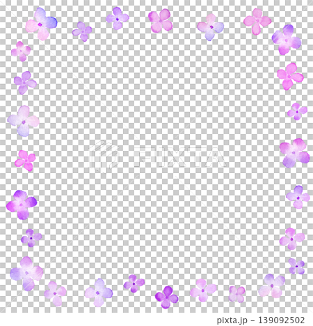 水彩繡球花畫框 139092502