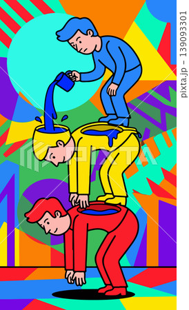 Knowledge Transfer Illustration Knowledge Transfer Illustration 139093301