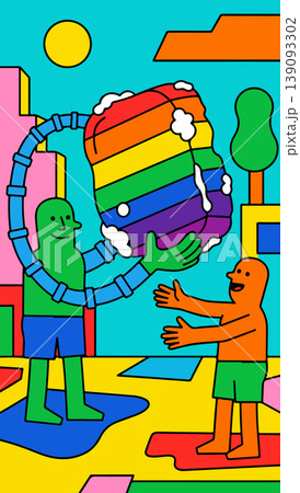 Abstract Rainbow Gift Exchange Abstract Rainbow Gift Exchange 139093302