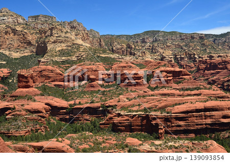 Aerial View Red Rock Country surrounding Sedona Arizona Aerial View Red Rock Country surrounding Sedona Arizona 139093854
