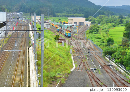 JR北海道北海道新幹線の奥津軽いまべつ駅の風景 JR北海道北海道新幹線の奥津軽いまべつ駅の風景 139093990