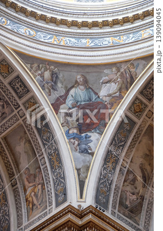 Saint John the Evangelist, fresco in the basilica of Saint Andrew in Mantua, Italy Saint John the Evangelist, fresco in the basilica of Saint Andrew in Mantua, Italy 139094045