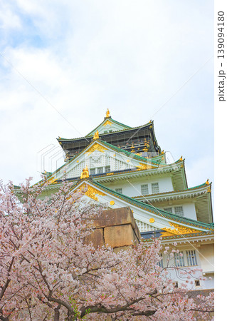 大阪府大阪市、桜と大阪城の風景 大阪府大阪市、桜と大阪城の風景 139094180
