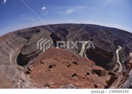 ユタ州のグースネック全景 ユタ州のグースネック全景 139094250
