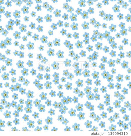 Watercolor Forget-Me-Not flowers Seamless Pattern Watercolor Forget-Me-Not flowers Seamless Pattern 139094310