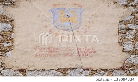 Sundial, Cathedral of St Nicholas in Novo Mesto, Slovenia 139094334