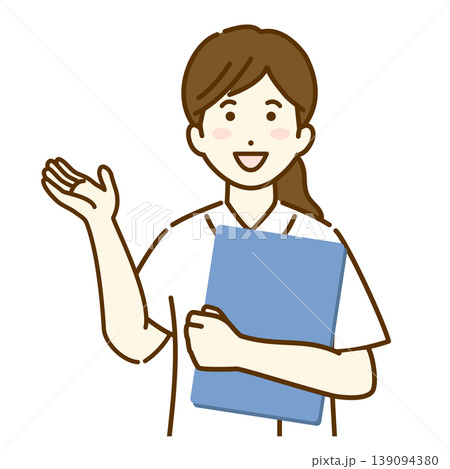 説明する看護師の女性のイラスト 139094380