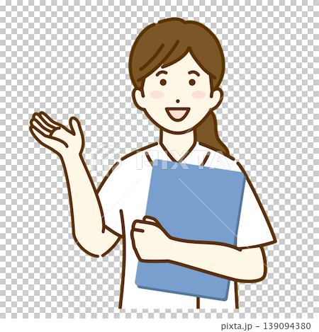 説明する看護師の女性のイラスト 139094380