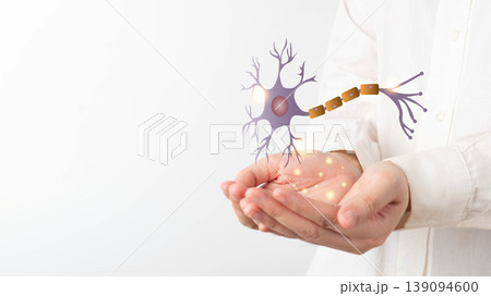 Neurologist studies and analyzes neuron structure hologram. Diagnosis and treatment of neurological disorders include MND, ALS, alzheimer disease and parkinson disease. Neurologist studies and analyzes neuron structure hologram. Diagnosis and treatment of neurological disorders include MND, ALS, alzheimer disease and parkinson disease. 139094600