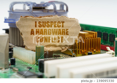 On the computer motherboard there is a cardboard with the inscription - I suspect a hardware conflict 139095330