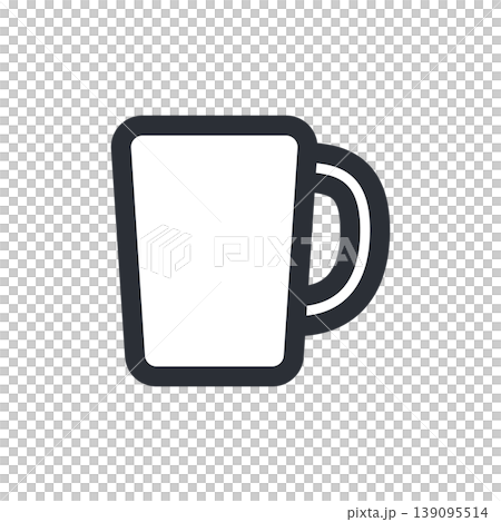 一個簡單的單色馬克杯圖標 一個簡單的單色馬克杯圖標 139095514