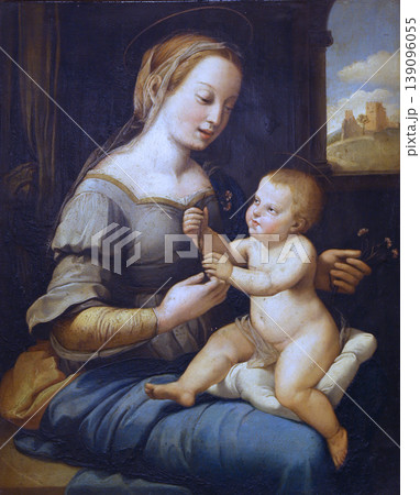 According Raffaelo Santi: Madonna with carnation, Old Masters Collection, Croatian Academy of Sciences in Zagreb 139096055
