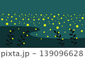 【背景素材】夜の川辺を舞う蛍の光 139096628