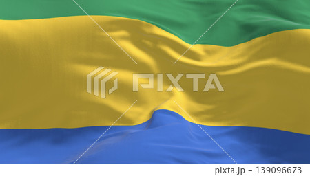 National flag of Gabon waving in the wind 139096673