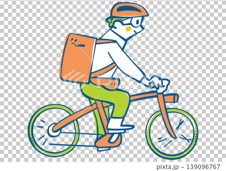 連接城市生命線的配送服務:自行車配送的零工;配送司機;他們的工作;他們的生活;合作。 連接城市生命線的配送服務:自行車配送的零工;配送司機;他們的工作;他們的生活;合作。 139096767