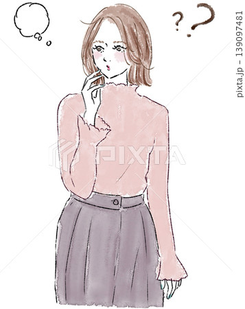 疑問に思う女性 疑問に思う女性 139097481