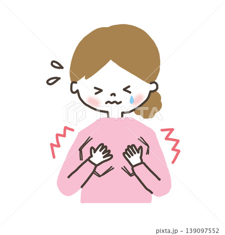 胸が張る女性 139097552