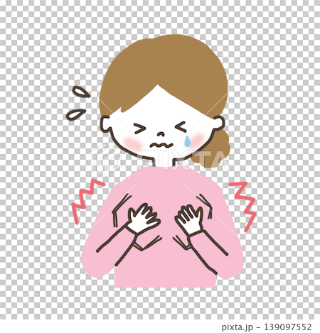 胸が張る女性 139097552