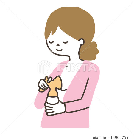 搾乳するお母さん 139097553