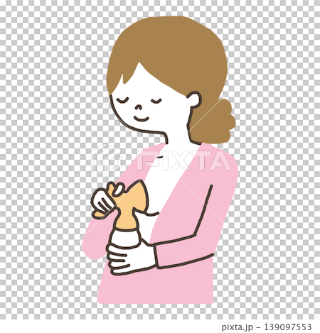 搾乳するお母さん 139097553