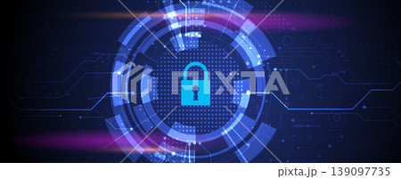 Cyber security technology for business and internet project with lock image Cyber security technology for business and internet project with lock image 139097735