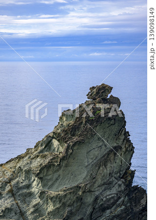 海へ突き出す巨岩が美しい御神崎の自然景観 139098149