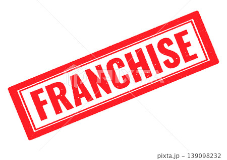 franchise red rubber STAMP on a white transparent background 139098232
