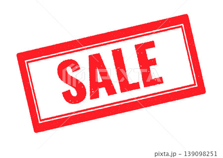 Sale red rubber stamp on a white transparent background 139098251