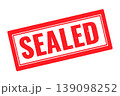 Sealed red rubber stamp on a white transparent background 139098252