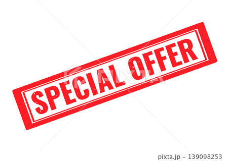 Special offer red rubber stamp on a white transparent background Special offer red rubber stamp on a white transparent background 139098253