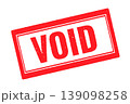 Void red rubber stamp on a white transparent background 139098258