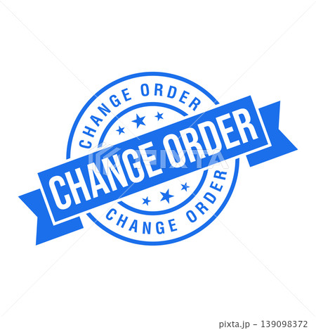 Change Order Letter Rubber Stamp Template Design 139098372