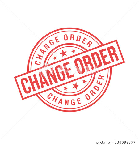 Change Order Letter Rubber Stamp Template Design 139098377