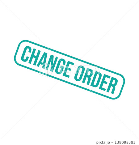 Change Order Letter Rubber Stamp Template Design 139098383