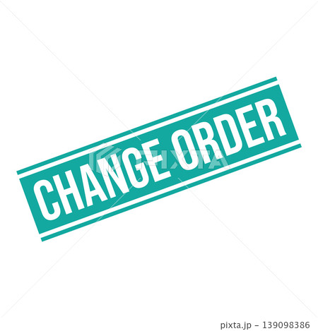 Change Order Letter Rubber Stamp Template Design 139098386