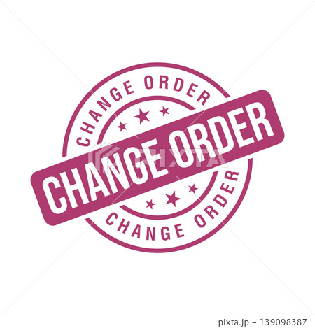 Change Order Letter Rubber Stamp Template Design Change Order Letter Rubber Stamp Template Design 139098387