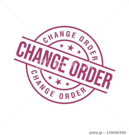 Change Order Letter Rubber Stamp Template Design 139098390