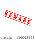 Beware Letter Rubber Stamp Template Design 139098395