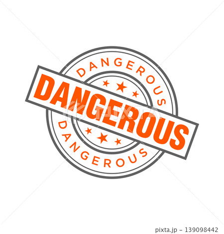 Dangerous Letter Rubber Stamp Template Design 139098442