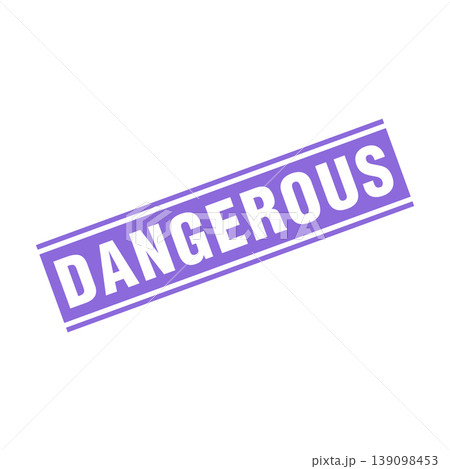 Dangerous Letter Rubber Stamp Template Design 139098453