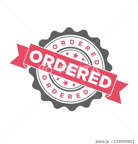 Ordered Letter Rubber Stamp Template Design 139098601