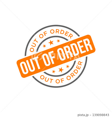 Out of Order Letter Rubber Stamp Template Design Out of Order Letter Rubber Stamp Template Design 139098643