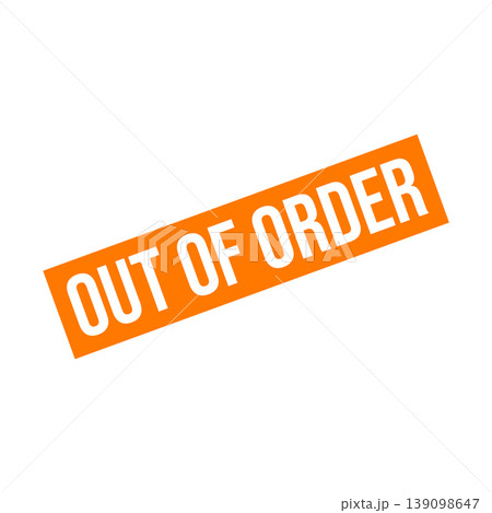 Out of Order Letter Rubber Stamp Template Design 139098647
