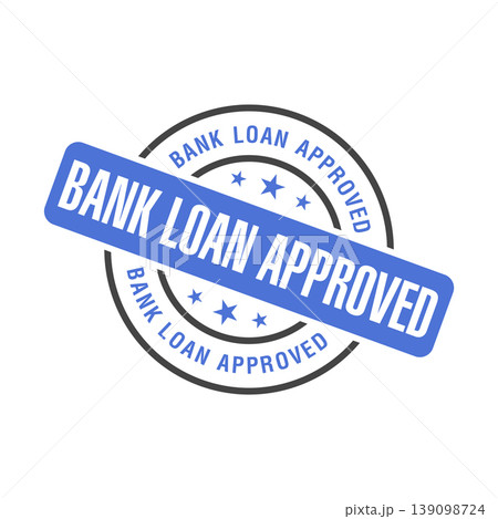 Bank Loan Approved Letter Rubber Stamp Template 139098724