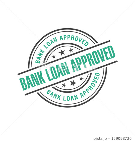 Bank Loan Approved Letter Rubber Stamp Template 139098726