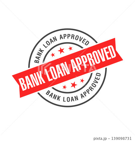 Bank Loan Approved Letter Rubber Stamp Template 139098731