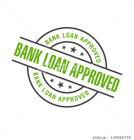 Bank Loan Approved Letter Rubber Stamp Template 139098739